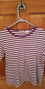Thick Striped Short Sleeve Top